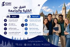 الفرق بين الكلية والجامعة