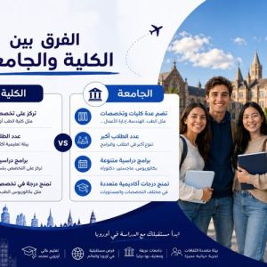 الفرق بين الكلية والجامعة